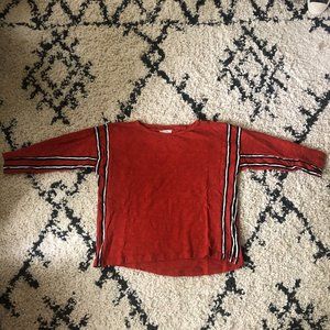 Madewell Red Directional Stripe Babeball Tee - S